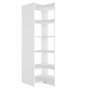 Lugna Built-In Wardrobe Corner Cabinet - 4 Shelf