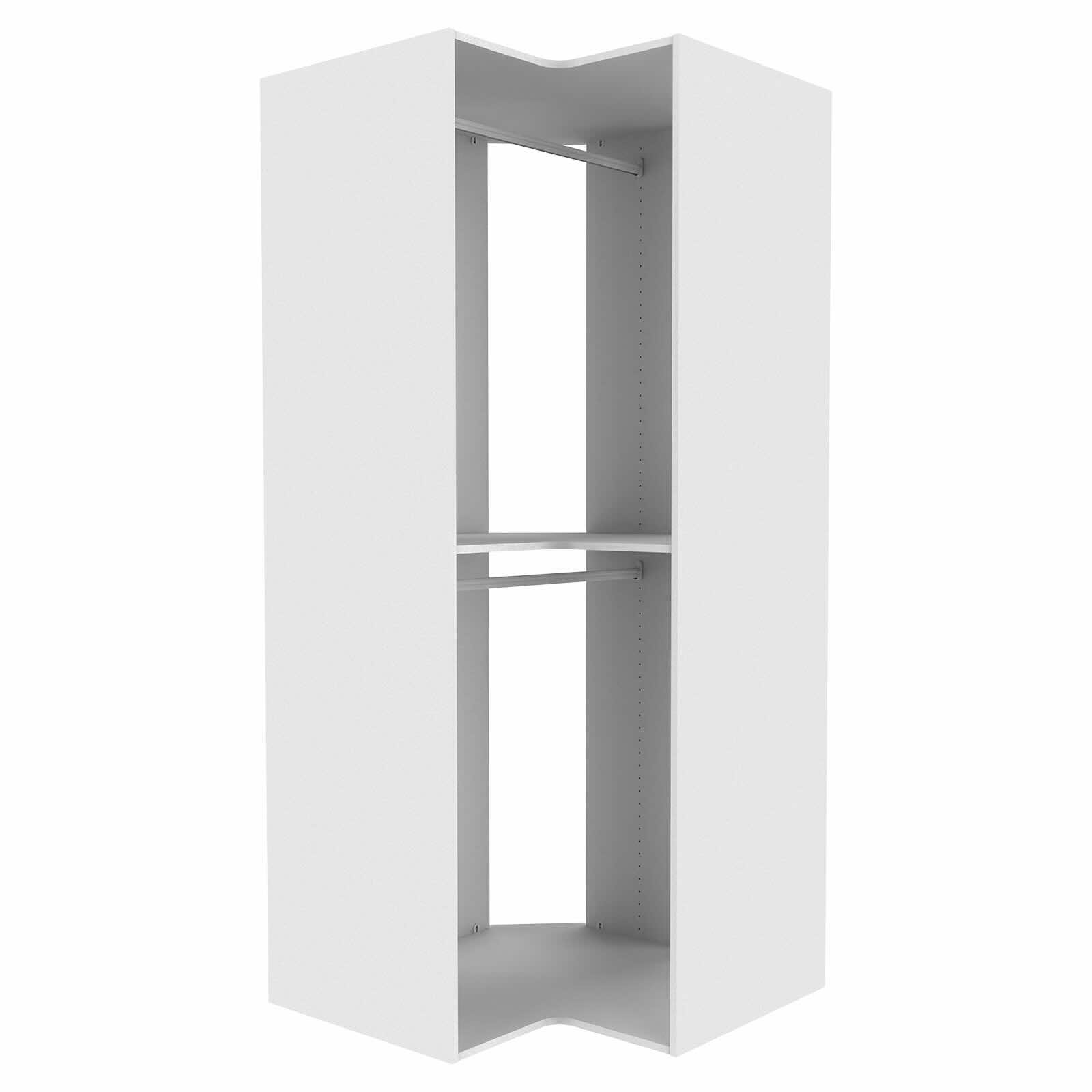 Lugna Built-In Wardrobe Corner Cabinet - 2 Hangrail