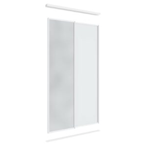 Lugna 2 Sliding Door Package - 1 Mirror 1 Melamine