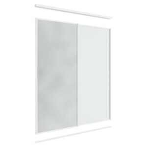 Lugna 2 Sliding Door Package - 1 Mirror 1 Melamine