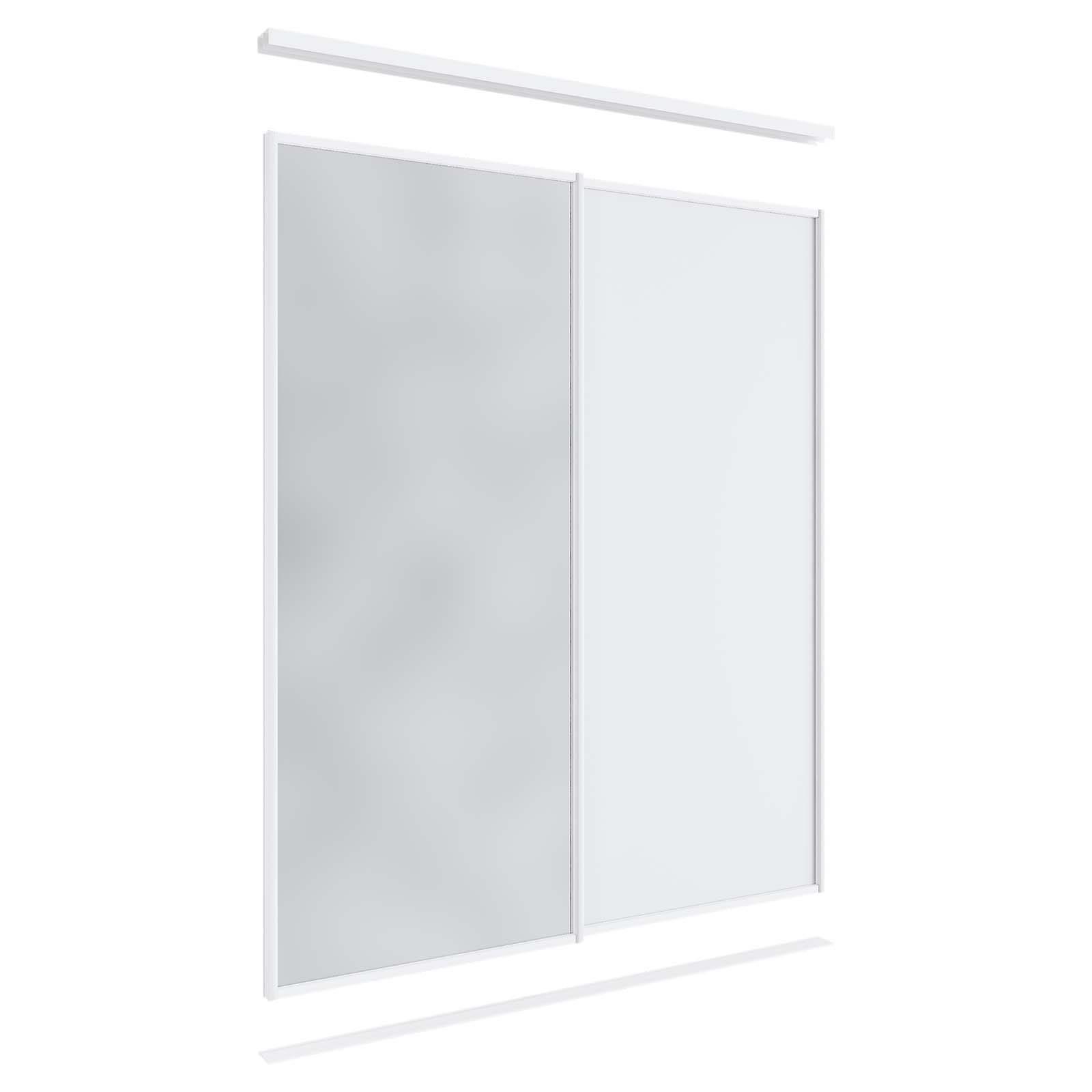 Lugna 2 Sliding Door Package - 1 Mirror 1 Melamine