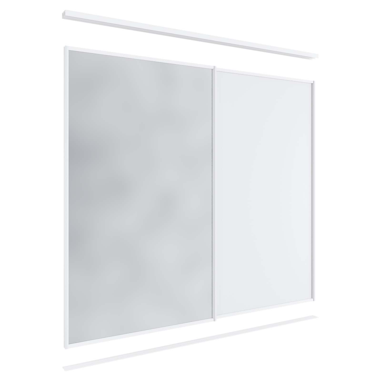 Lugna 2 Sliding Door Package - 1 Mirror 1 Melamine