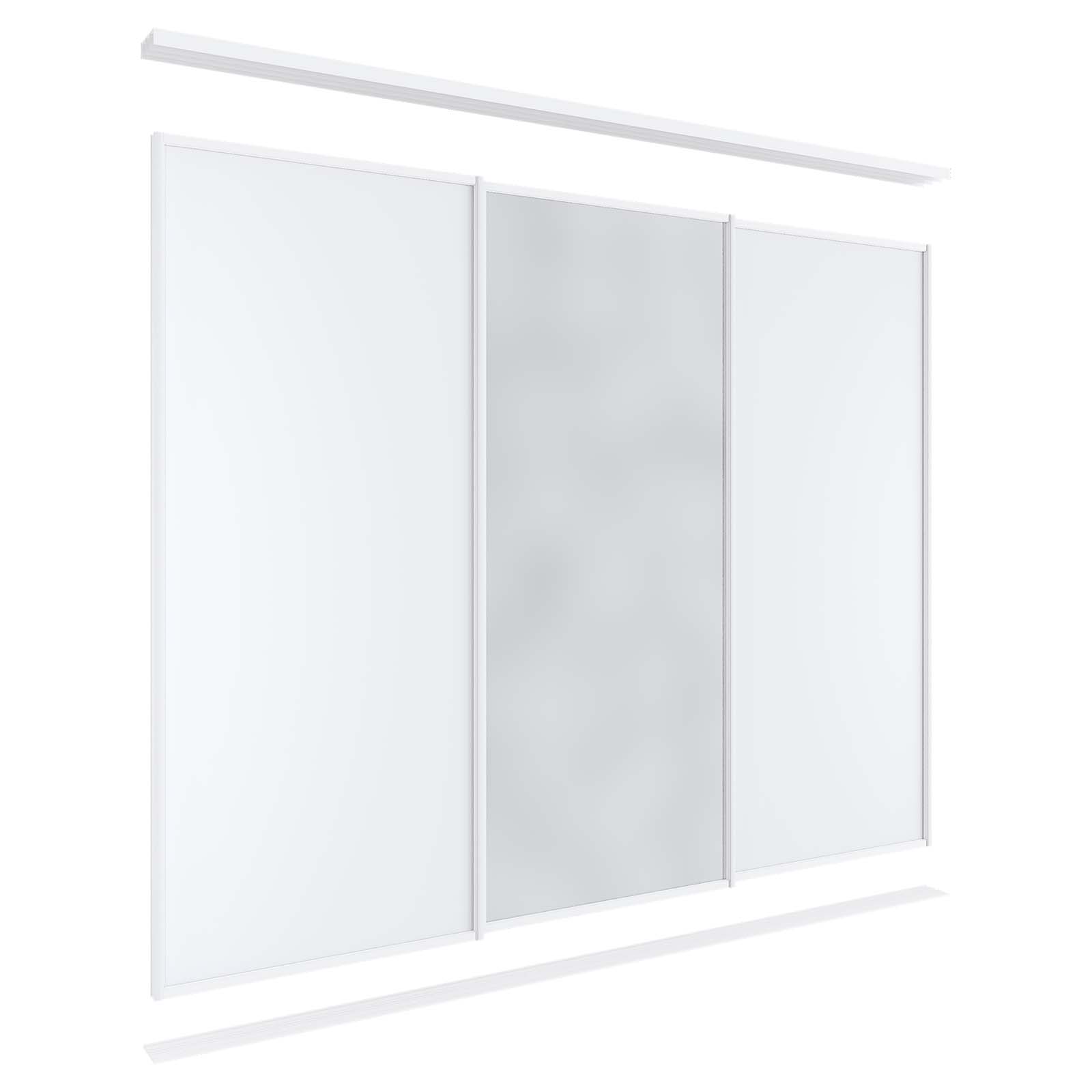 Lugna 3 Sliding Door Package - 2 Melamine 1 Mirror