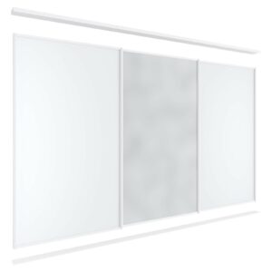 Lugna 3 Sliding Door Package - 2 Melamine 1 Mirror