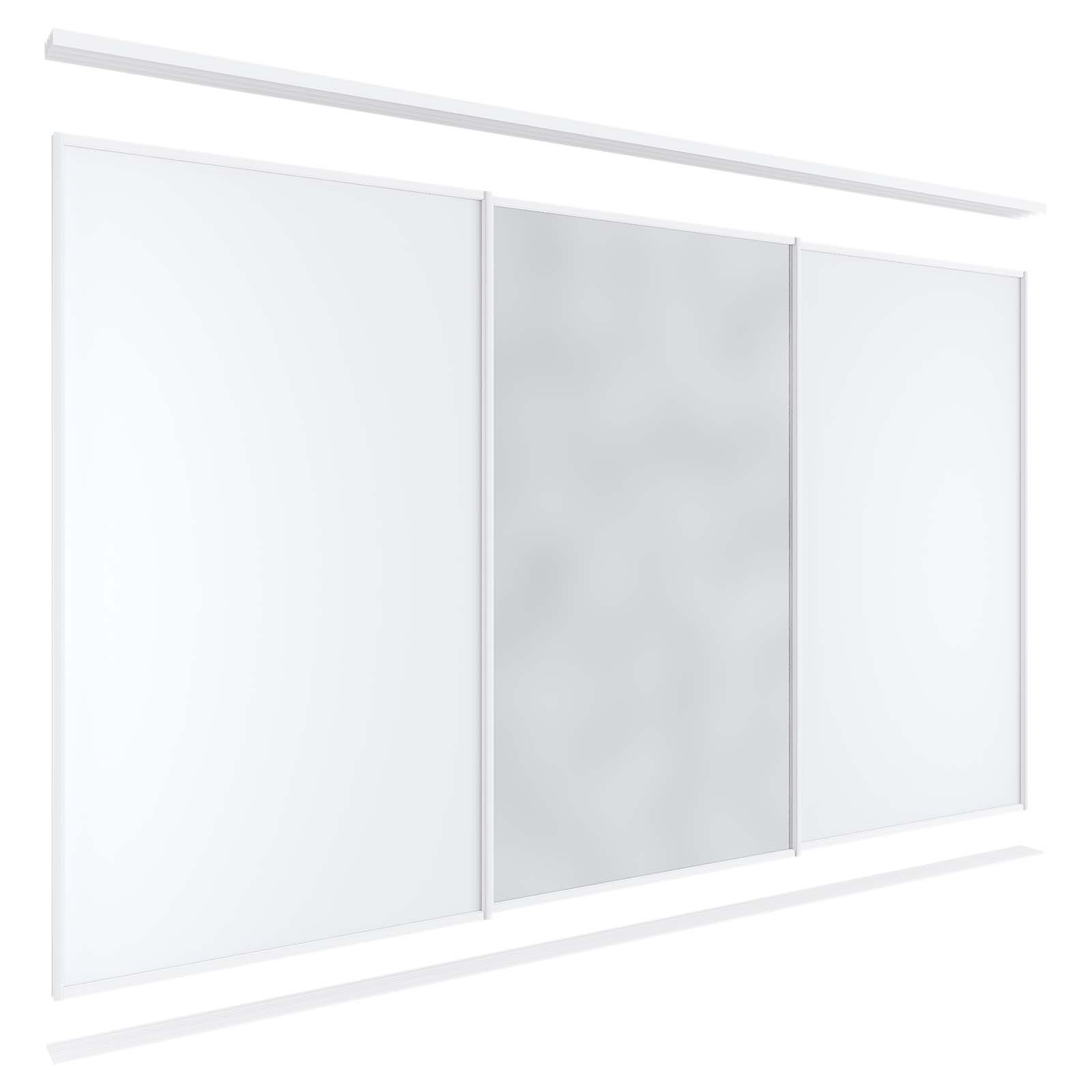 Lugna 3 Sliding Door Package - 2 Melamine 1 Mirror