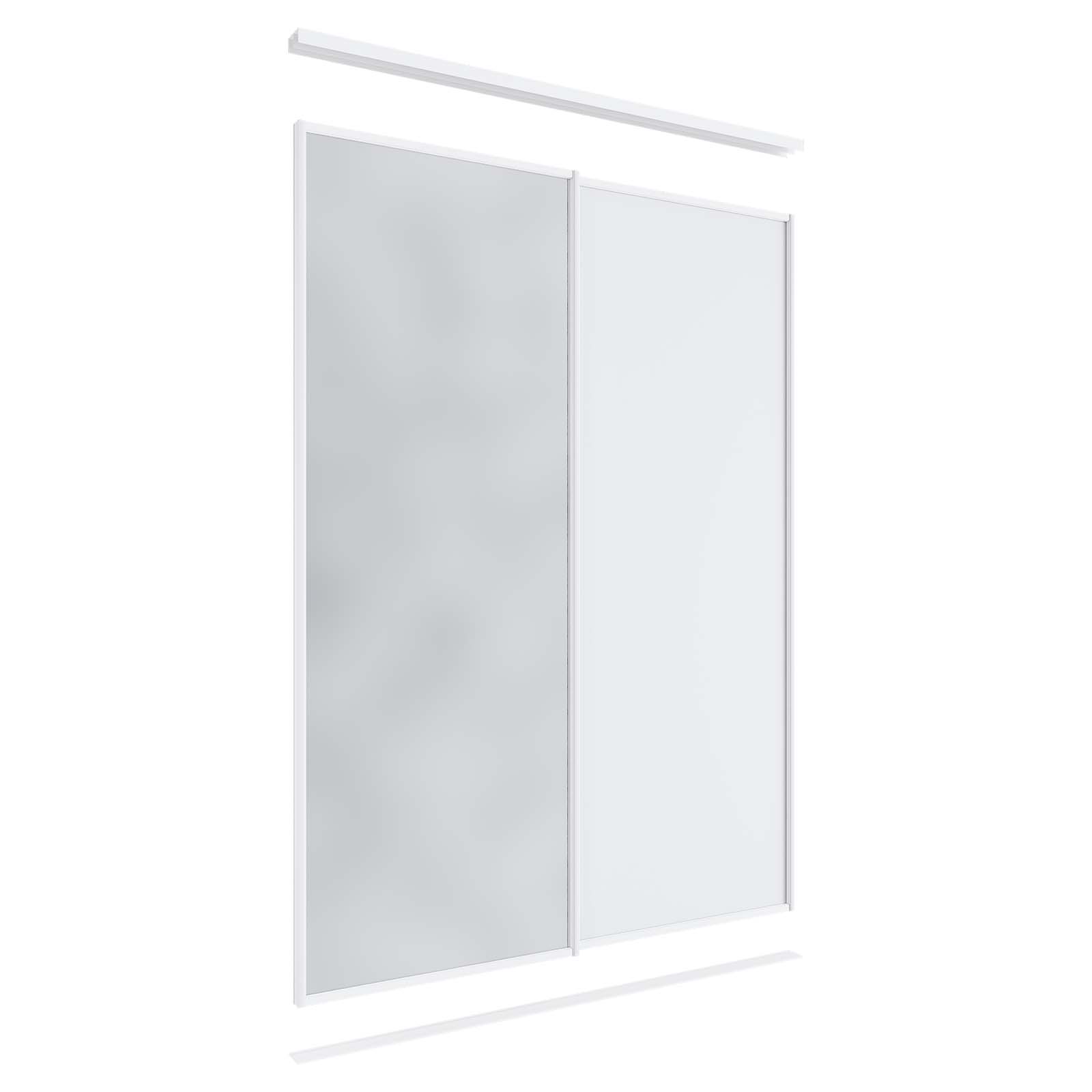 Lugna 2 Sliding Door Package - 1 Mirror 1 Melamine