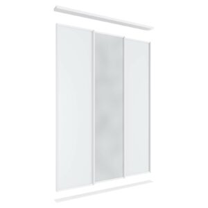 Lugna 3 Sliding Door Package - 2 Melamine 1 Mirror