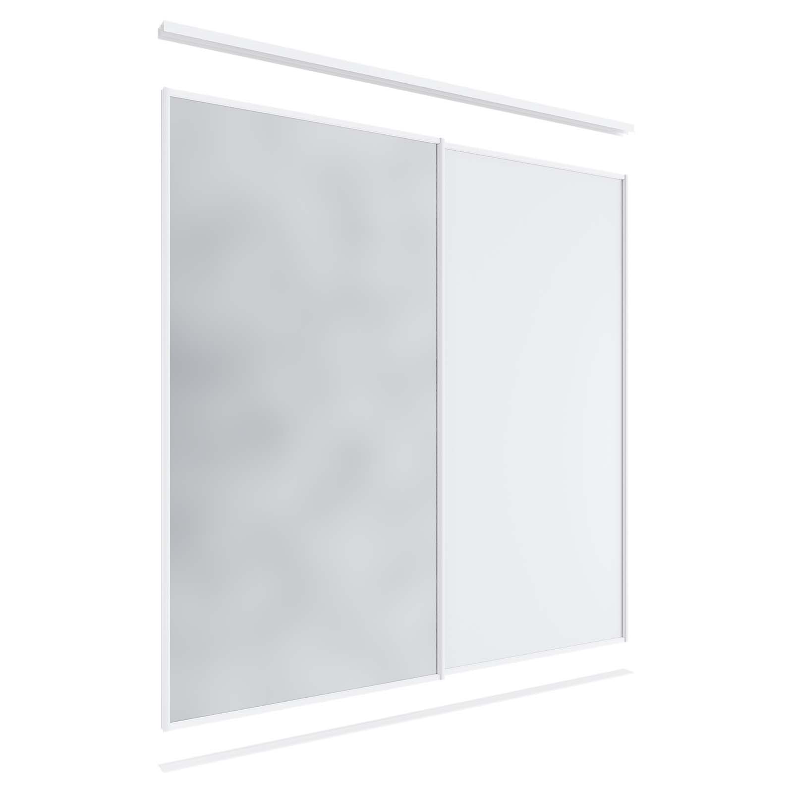 Lugna 2 Sliding Door Package - 1 Mirror 1 Melamine