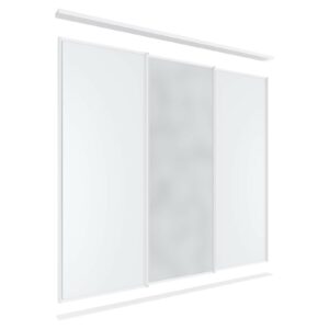 Lugna 3 Sliding Door Package - 2 Melamine 1 Mirror