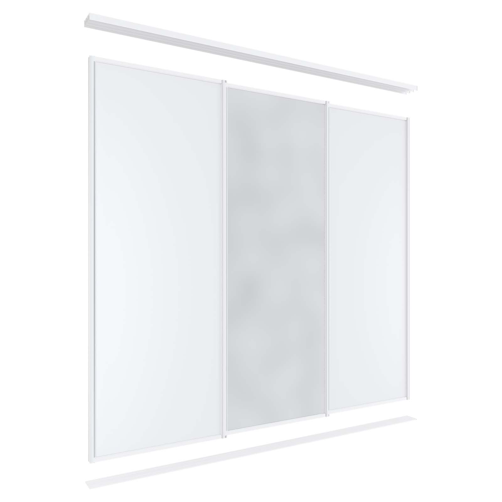 Lugna 3 Sliding Door Package - 2 Melamine 1 Mirror