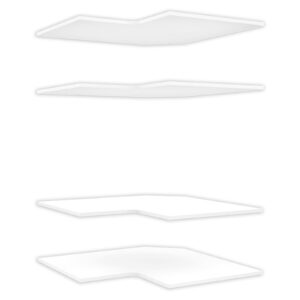 Lugna Corner Cabinet Shelf 4 Pack